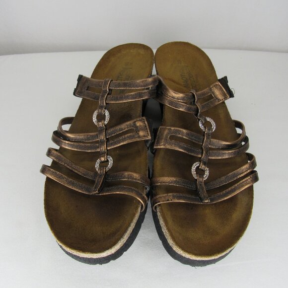 Naot BETTY Bronze Metallic Slide Sandal Women's 40 9 - Picture 2 of 8